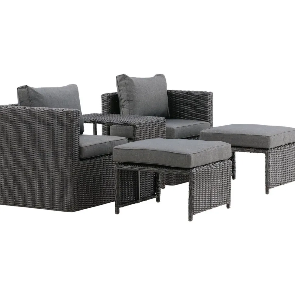 Lepotuolisetti Venture Home Quad harmaa