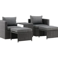 Lepotuolisetti Venture Home Quad harmaa