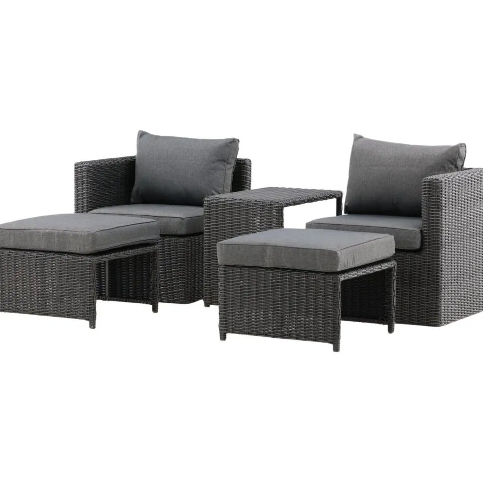 Lepotuolisetti Venture Home Quad harmaa