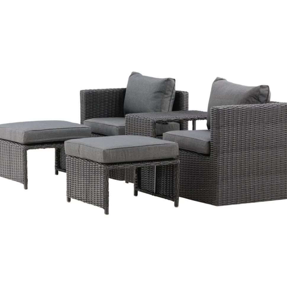 Lepotuolisetti Venture Home Quad harmaa