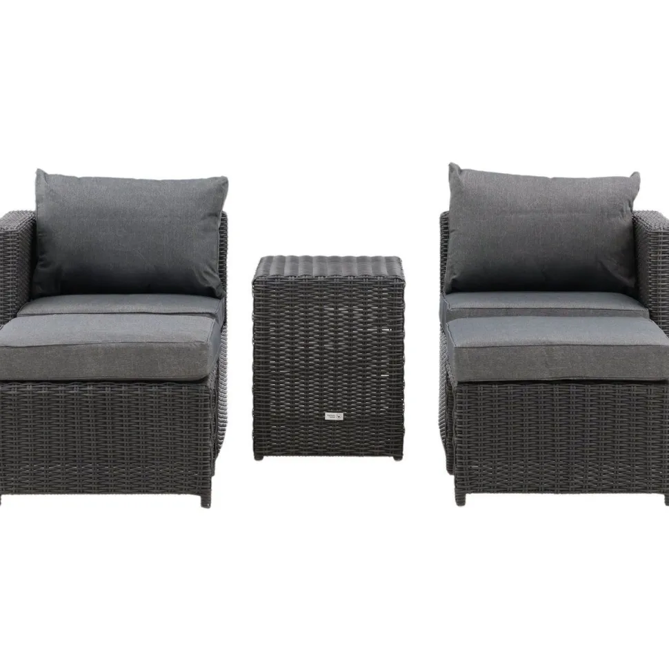 Lepotuolisetti Venture Home Quad harmaa