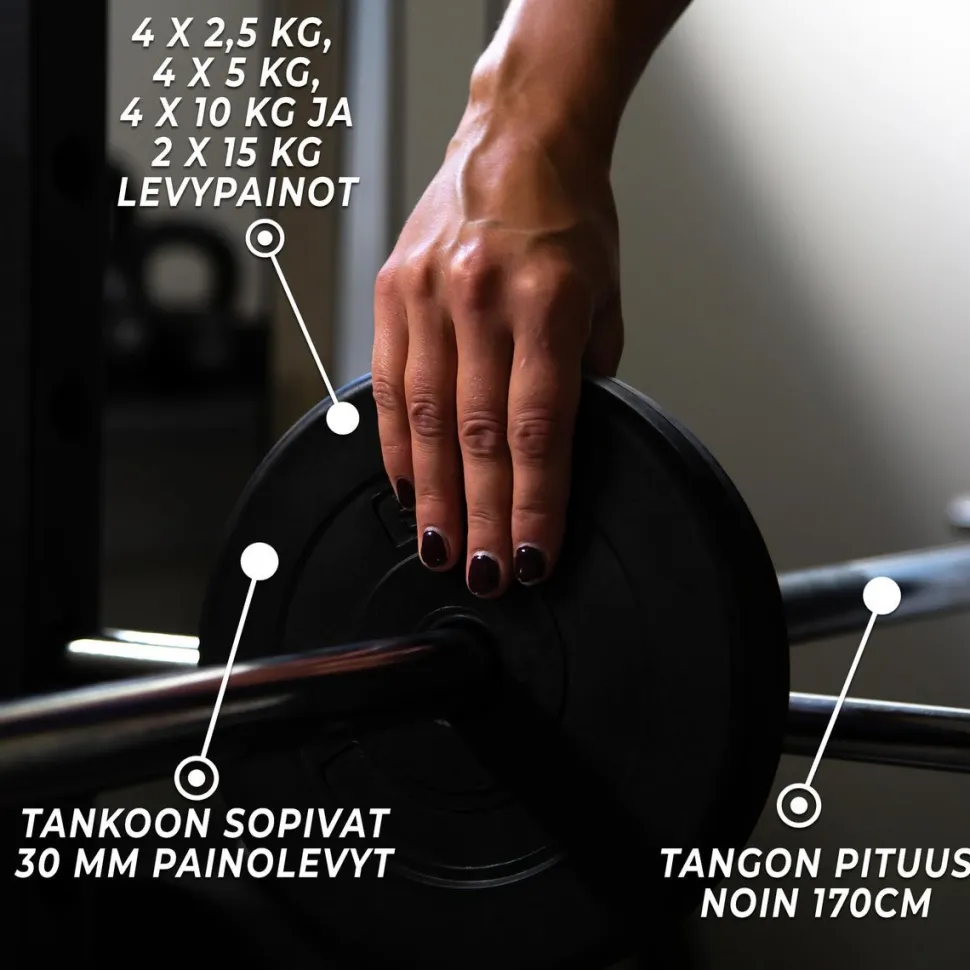 Levytankosarja Fit'n Shape 110kg, musta