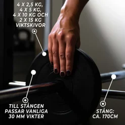 Levytankosarja Fit'n Shape 110kg, musta