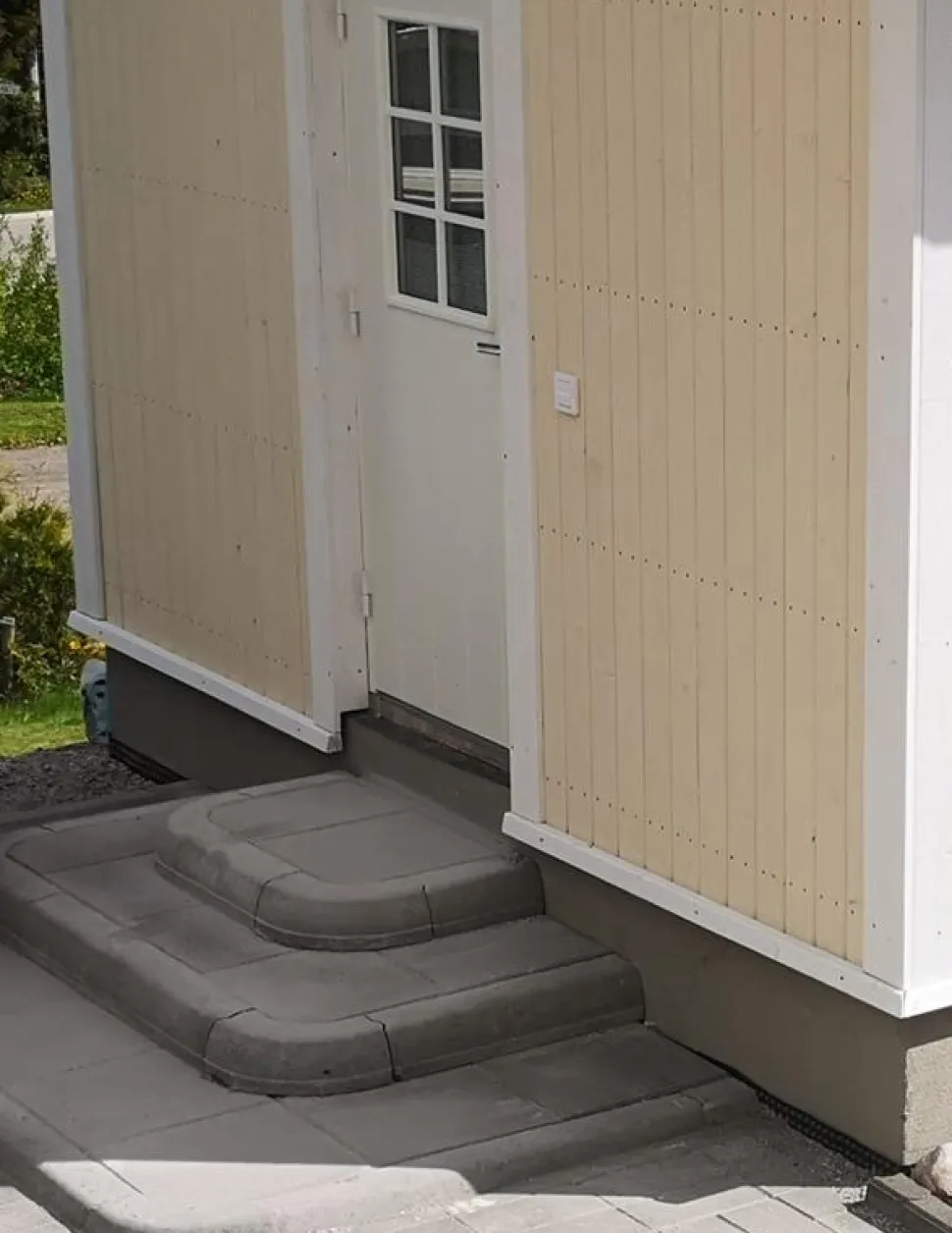 Liimattava reunakivi Rudus kulma R250 kupera 490x130x120 mm sileä harmaa