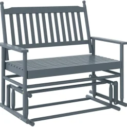 Liukupenkki musta 118x70x104,5 cm täysi haapa (08866)