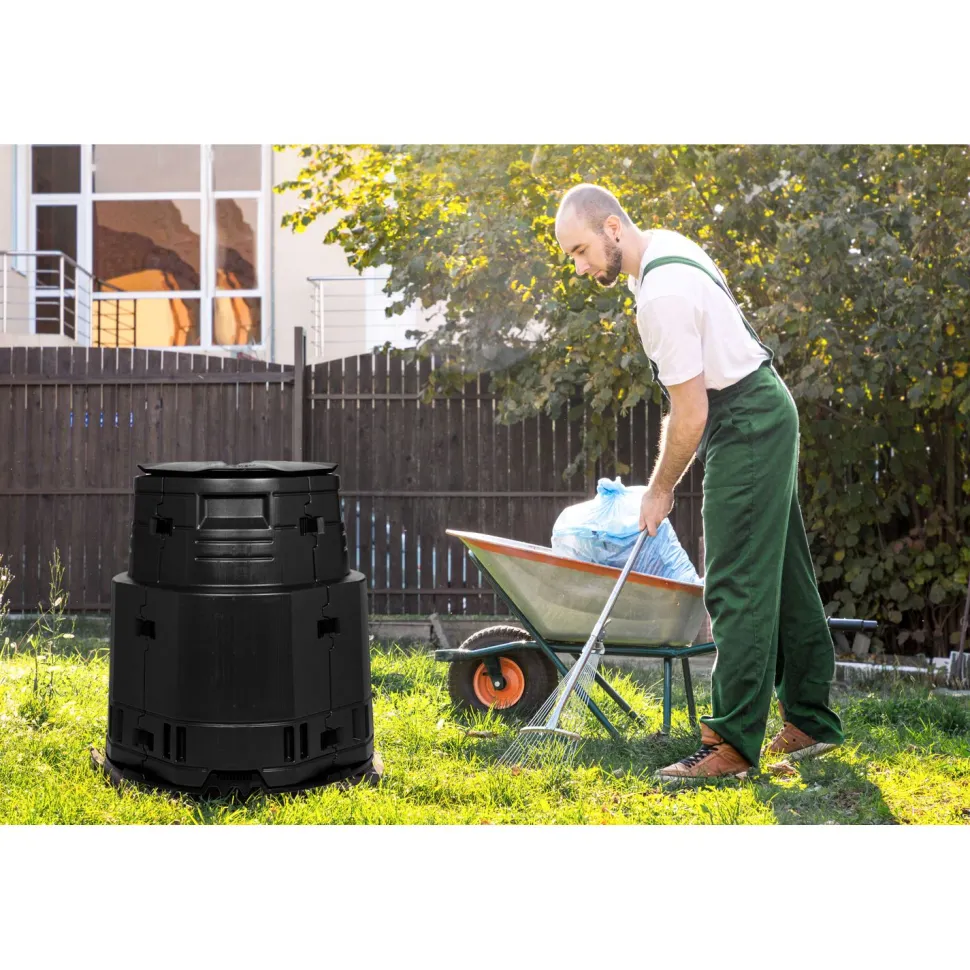 Lämminkomposti Greenline Master 375 L -15°C musta