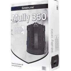 Lämminkomposti Greenline Mully 360 L -15°C musta