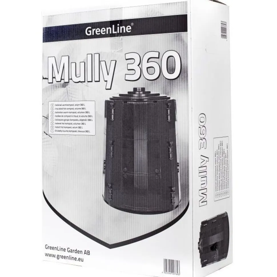 Lämminkomposti Greenline Mully 360 L -15°C musta