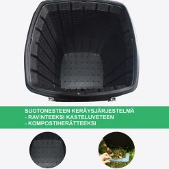 Lämpökompostori Green Land, 110 litraa, musta