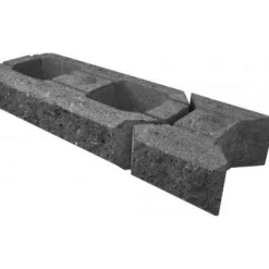 Lohkomuurikivipari Lakka 480x200x100 mm ja 80x200x100 mm musta