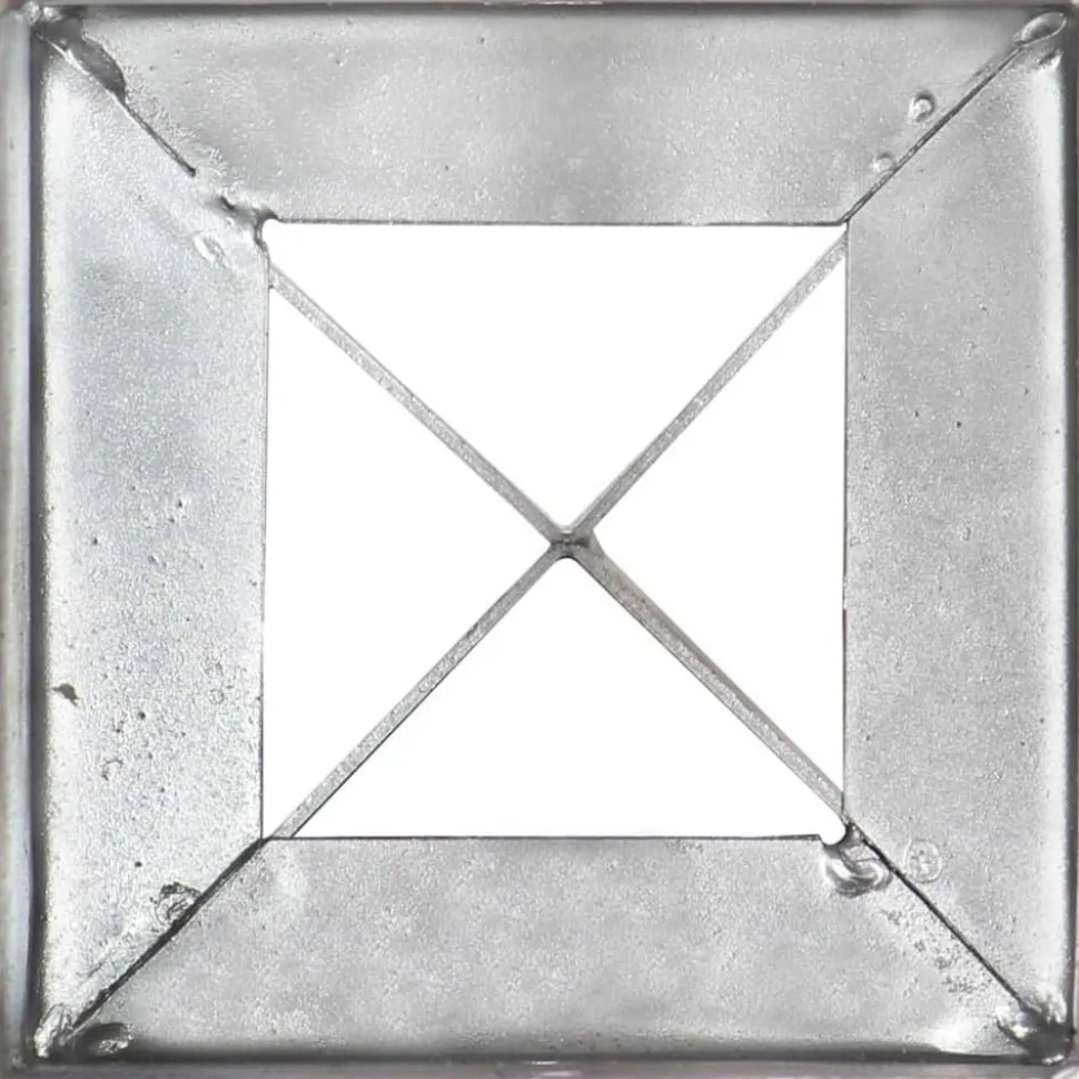Maapiikit 12 kpl hopea 10x10x76 cm galvanoitu teräs