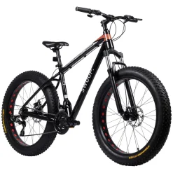 Maastopyörä Swoop Fatbike Adventurer, 26x4", 21 vaihdetta, musta