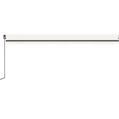 Manuaalisesti sisäänkelattava markiisi LEDillä 350x250 cm kermanvalkoinen