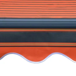 Manuaalisesti sisäänkelattava markiisi LEDillä 350x250 cm kermanvalkoinen