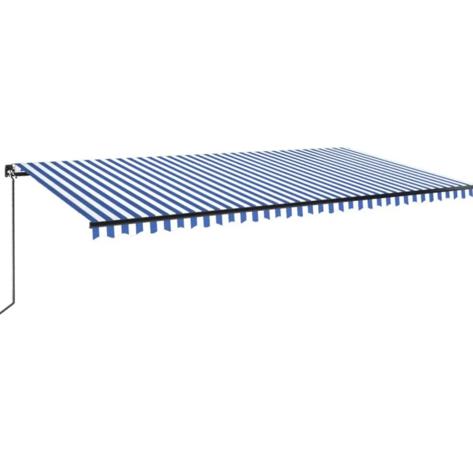 Manuaalisesti sisäänkelattava markiisi LEDillä 350x250 cm kermanvalkoinen