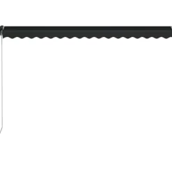 Manuaalisesti sisäänkelattava markiisi LEDillä 350x250 cm kermanvalkoinen