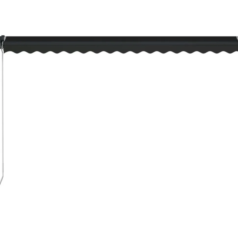 Manuaalisesti sisäänkelattava markiisi LEDillä 350x250 cm kermanvalkoinen