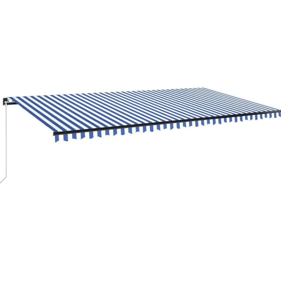 Manuaalisesti sisäänkelattava markiisi LEDillä 350x250 cm kermanvalkoinen