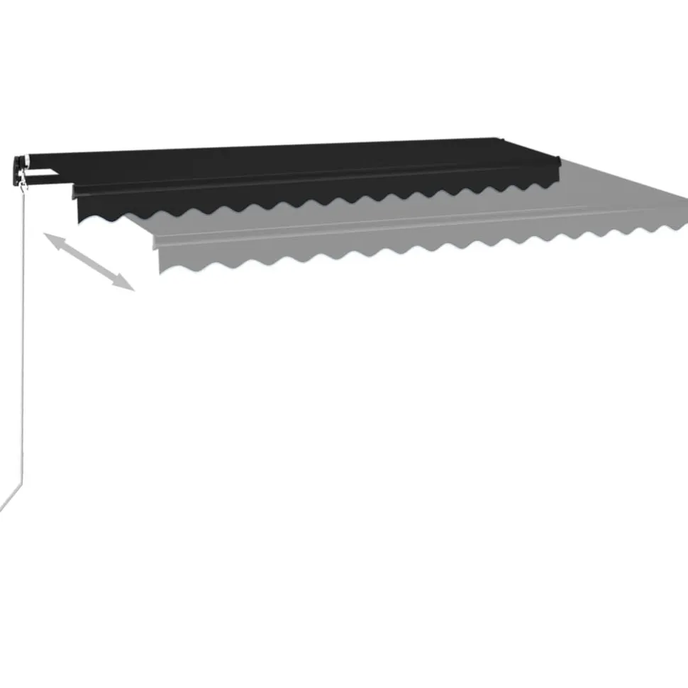 Manuaalisesti sisäänkelattava markiisi 1 300x250 cm sininen/valkoinen