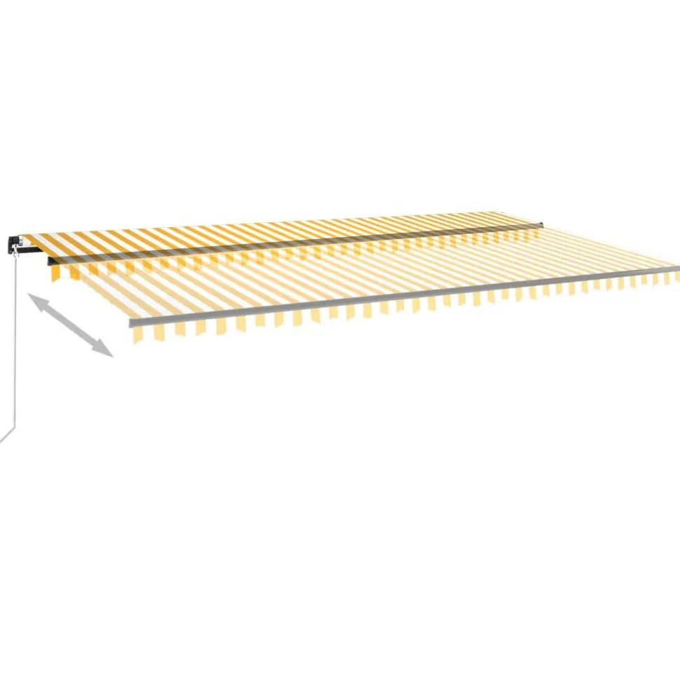 Manuaalisesti sisäänkelattava markiisi 1 300x250 cm sininen/valkoinen