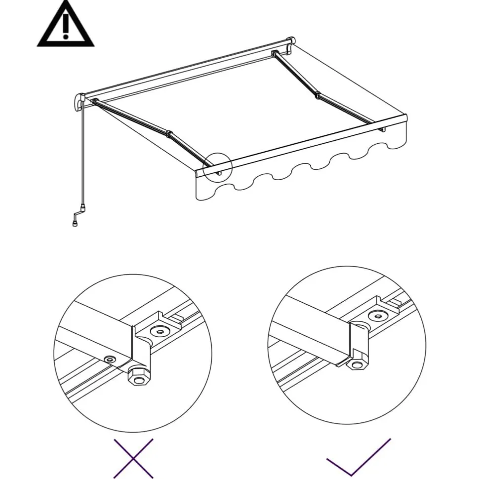 Manuaalisesti sisäänkelattava markiisi 1 300x250 cm sininen/valkoinen