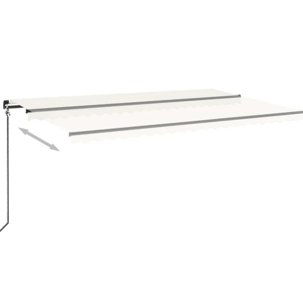 Manuaalisesti sisäänkelattava markiisi 1 300x250 cm sininen/valkoinen