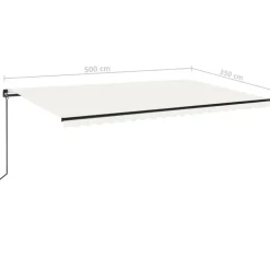 Manuaalisesti sisäänkelattava markiisi 1 300x250 cm sininen/valkoinen