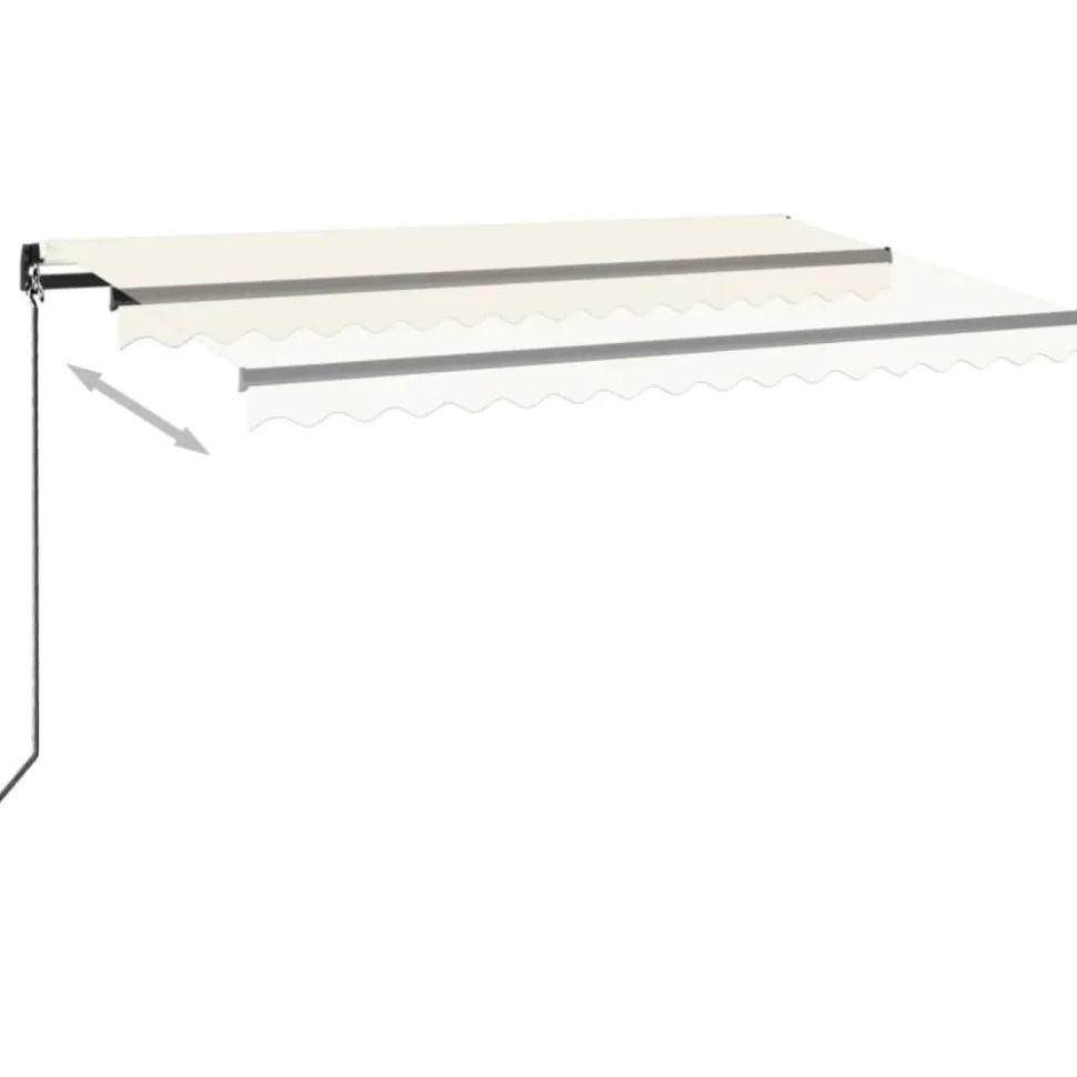 Manuaalisesti sisäänkelattava markiisi 1 300x250 cm sininen/valkoinen