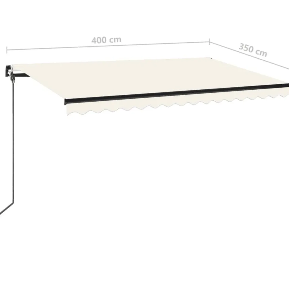 Manuaalisesti sisäänkelattava markiisi 1 300x250 cm sininen/valkoinen