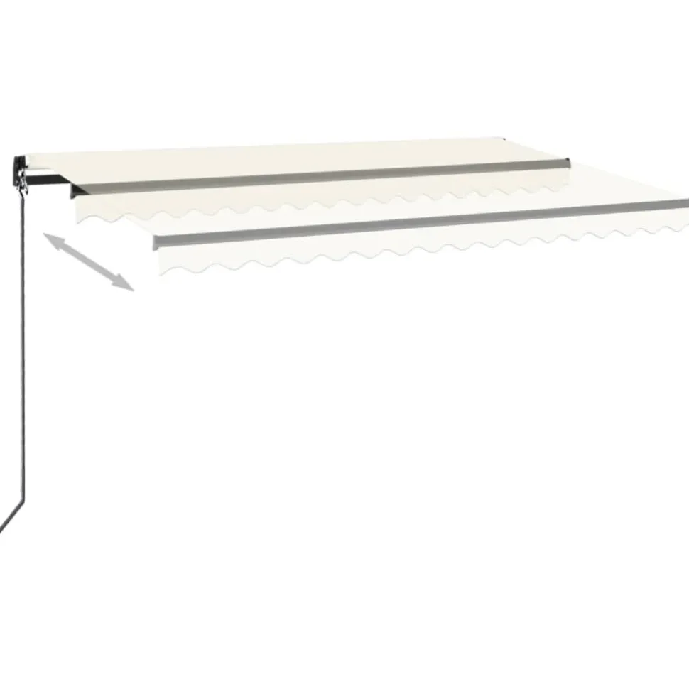 Manuaalisesti sisäänkelattava markiisi 1 300x250 cm sininen/valkoinen