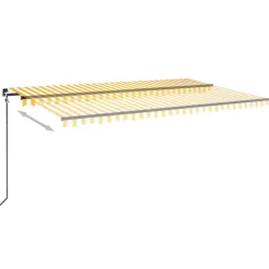 Manuaalisesti sisäänkelattava markiisi 1 300x250 cm sininen/valkoinen