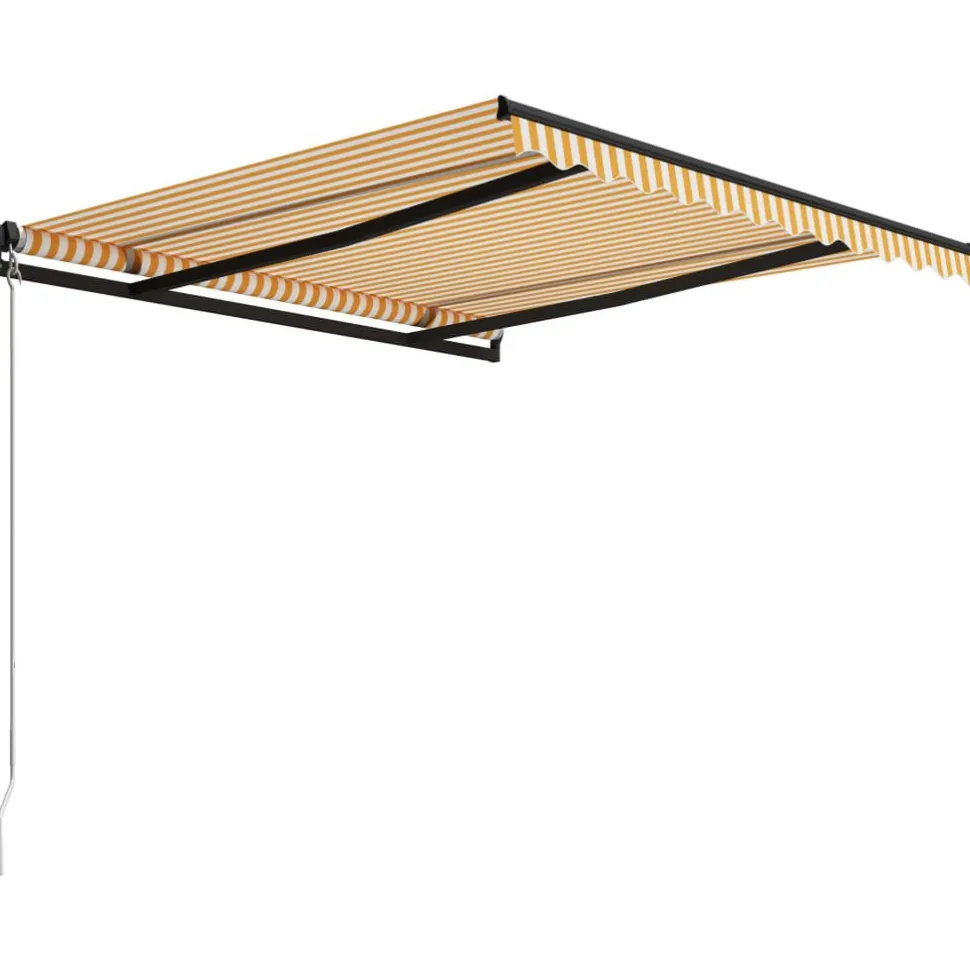 Manuaalisesti sisäänkelattava markiisi 1 300x250 cm sininen/valkoinen