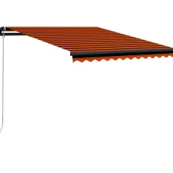 Manuaalisesti sisäänkelattava markiisi 1 300x250 cm sininen/valkoinen