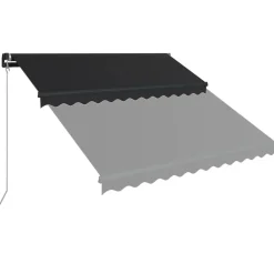 Manuaalisesti sisäänkelattava markiisi 1 300x250 cm sininen/valkoinen