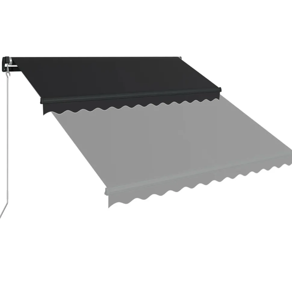Manuaalisesti sisäänkelattava markiisi 1 300x250 cm sininen/valkoinen
