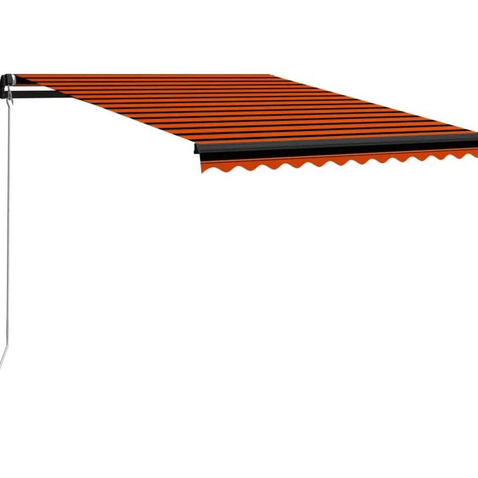 Manuaalisesti sisäänkelattava markiisi 1 300x250 cm sininen/valkoinen