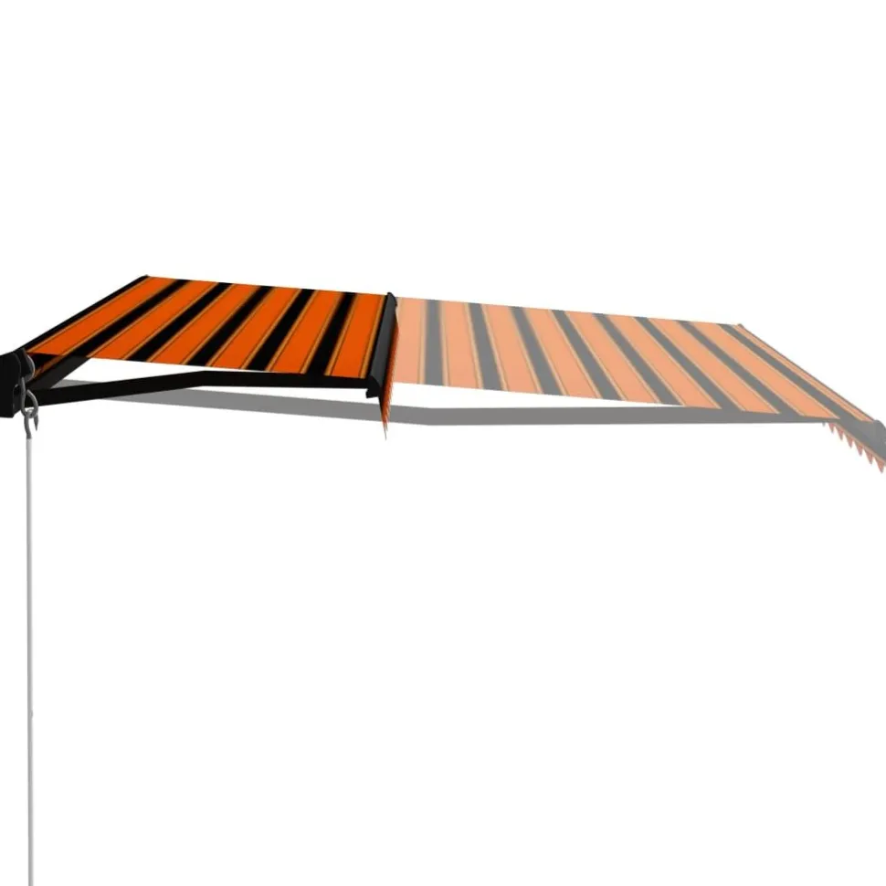 Manuaalisesti sisäänkelattava markiisi 1 300x250 cm sininen/valkoinen