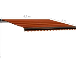 Manuaalisesti sisäänkelattava markiisi 1 300x250 cm sininen/valkoinen