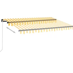 Manuaalisesti sisäänkelattava markiisi 1 300x250 cm sininen/valkoinen