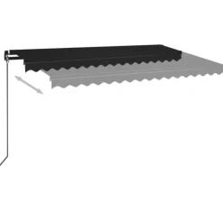 Manuaalisesti sisäänkelattava markiisi 1 300x250 cm sininen/valkoinen