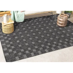 Matto Linento Check 80x150 cm antrasiitti