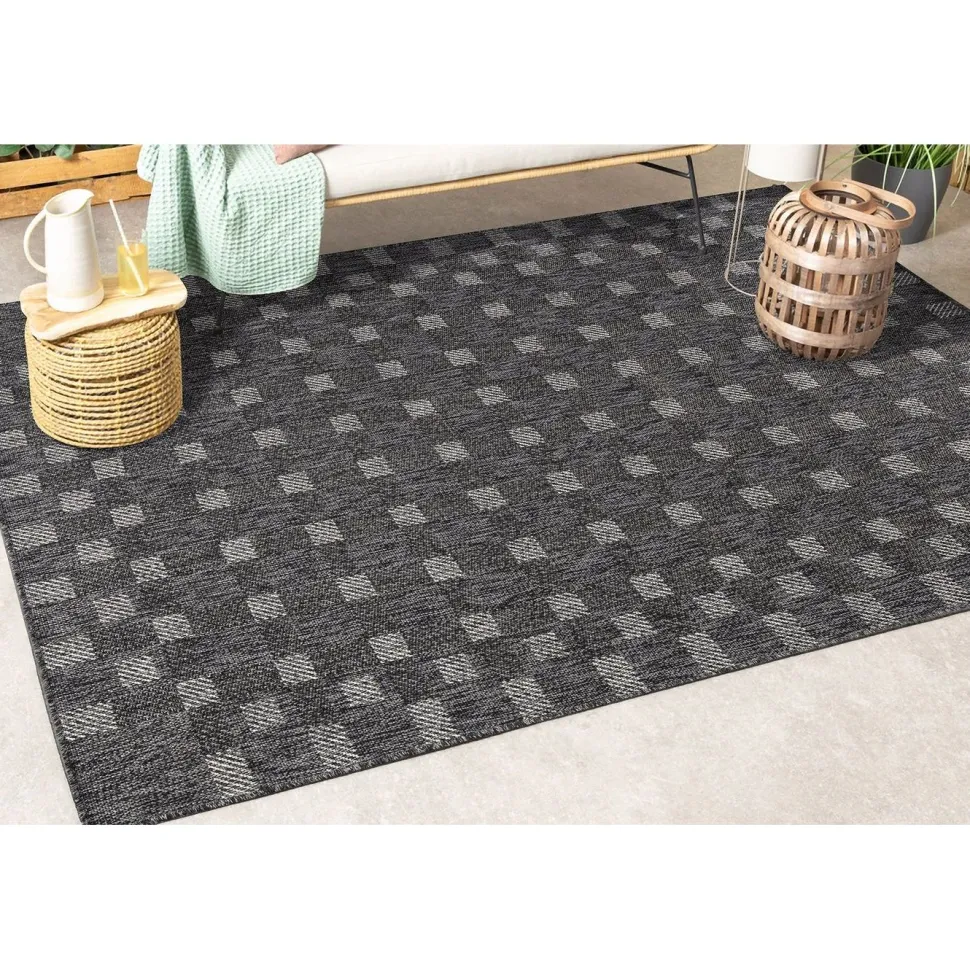 Matto Linento Check 80x150 cm antrasiitti