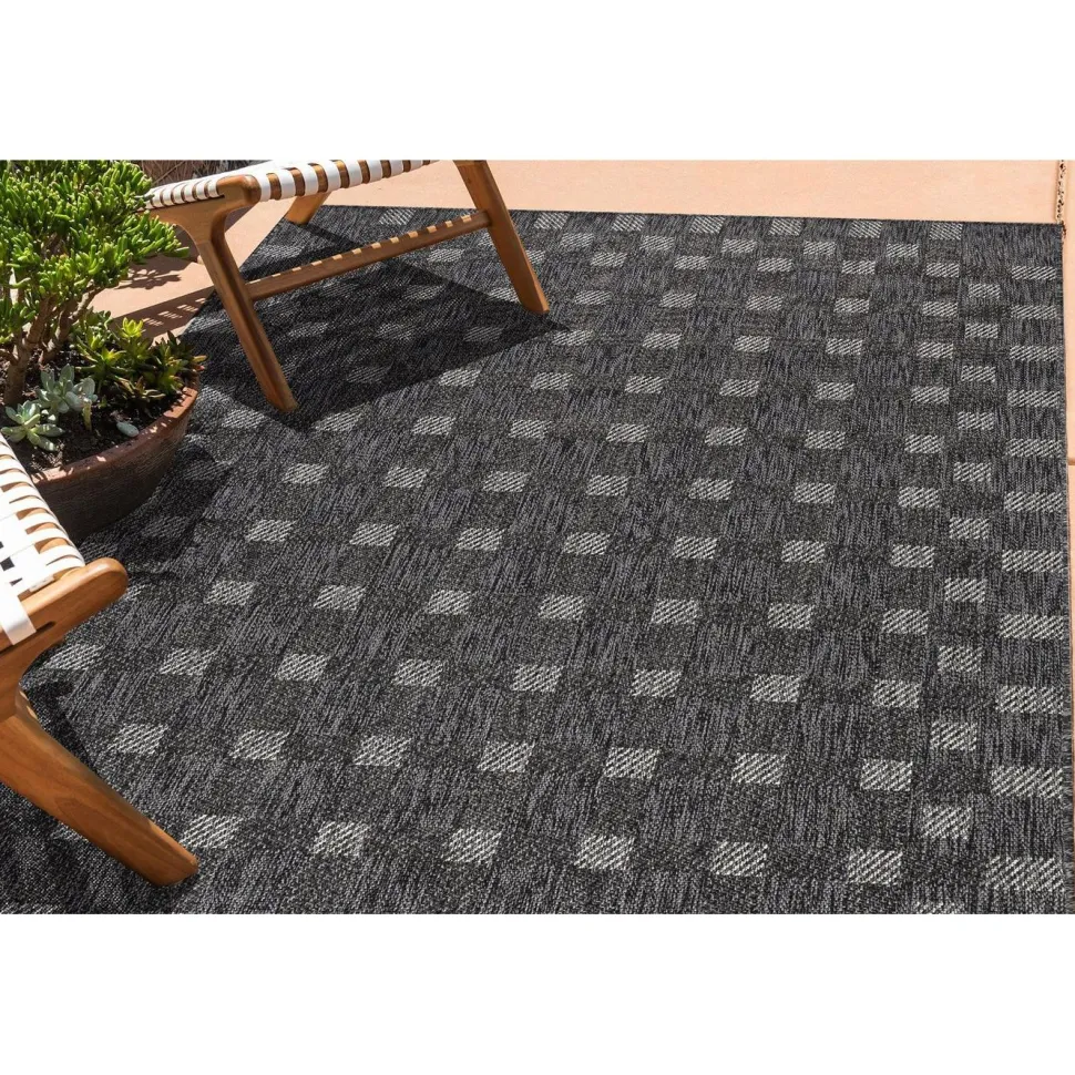 Matto Linento Check 80x150 cm antrasiitti