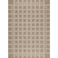 Matto Linento Check 80x150 cm ruskeanbeige