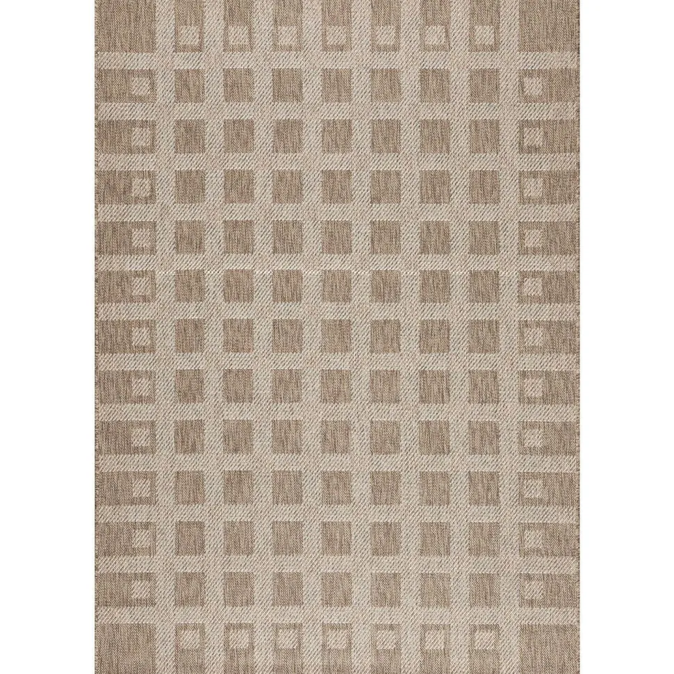 Matto Linento Check 80x150 cm ruskeanbeige