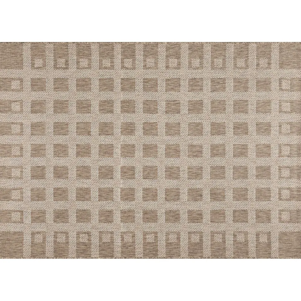 Matto Linento Check 80x150 cm ruskeanbeige
