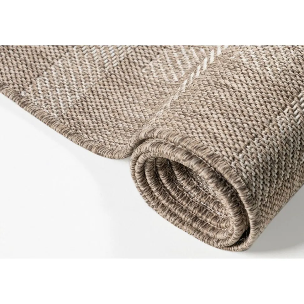Matto Linento Check 80x150 cm ruskeanbeige