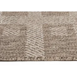 Matto Linento Check 80x150 cm ruskeanbeige