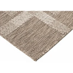 Matto Linento Check 80x150 cm ruskeanbeige
