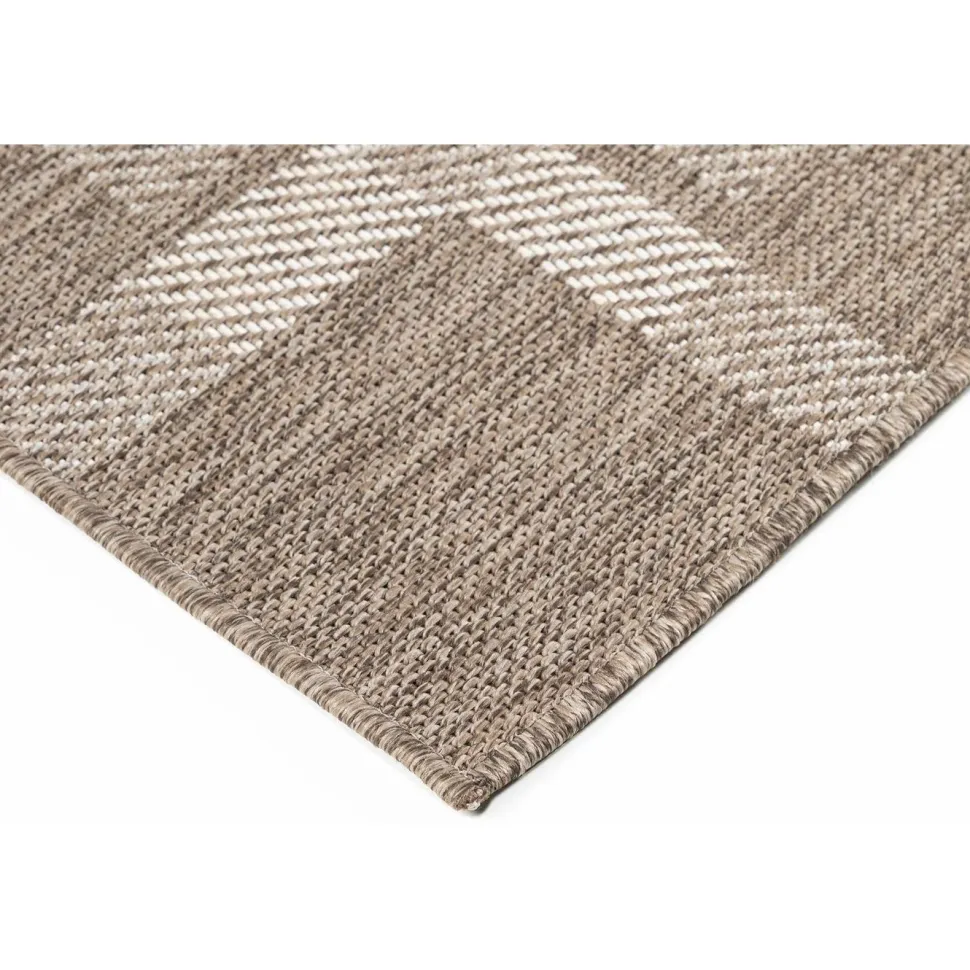 Matto Linento Check 80x150 cm ruskeanbeige
